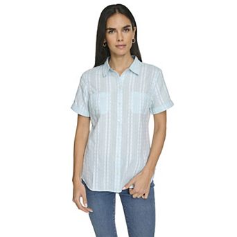 Women's Nautica Short Sleeve Camp Shirt