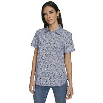 Women's Nautica Short Sleeve Camp Shirt
