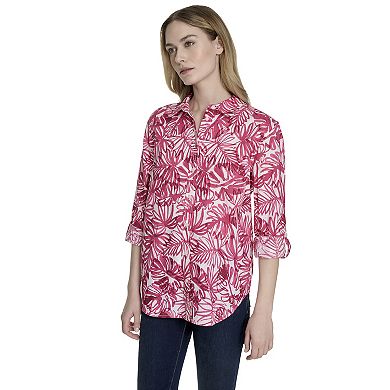 Women's Nautica Roll Tab Button Down Shirt