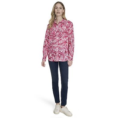 Women's Nautica Roll Tab Button Down Shirt