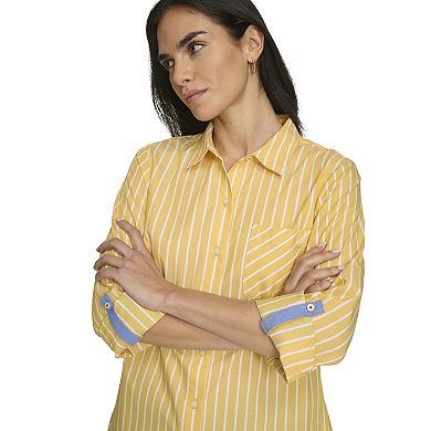 Women's Nautica Roll Tab Button Down Shirt