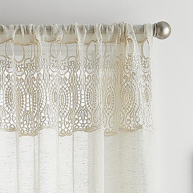 Martha Stewart 2-Piece Macrame Poletop Curtain Panel Set