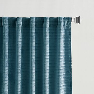 Martha Stewart 2-Piece Wave Embossed Room Darkening Curtain Panel Set