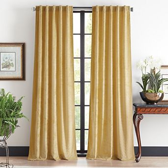 Martha Stewart 2 pc Wave Embossed Room Darkening Curtain Panel Set