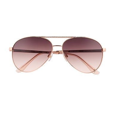 Women's Nine West SR1024 Aviator Gradient Sunglasses