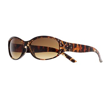 Women's Nine West Plastic Oval Sunglasses
