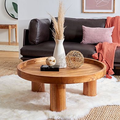 Safavieh Meek Round Tray-Style Coffee Table