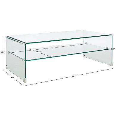 Safavieh Brioni Tempered Glass Coffee Table