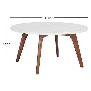 Safavieh Syrio Round Marble Coffee Table
