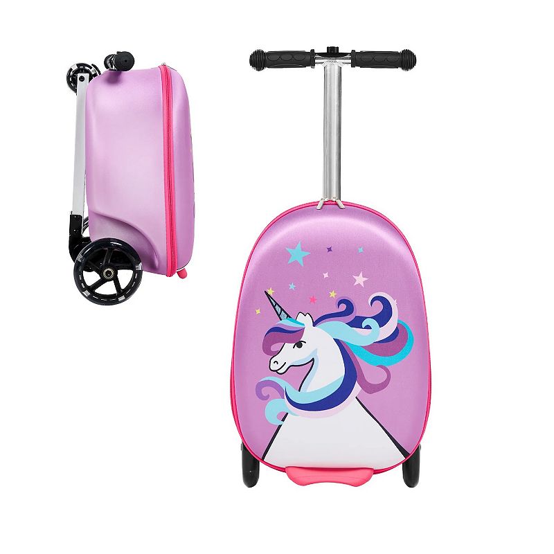 Gopowerbike GoVoyage Kids 2-in-1 Luggage Scooter, Pink