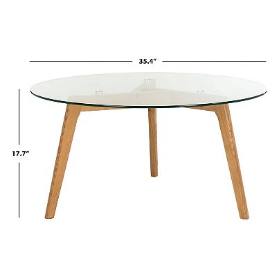 Safavieh Marjoram Round Glass Coffee Table
