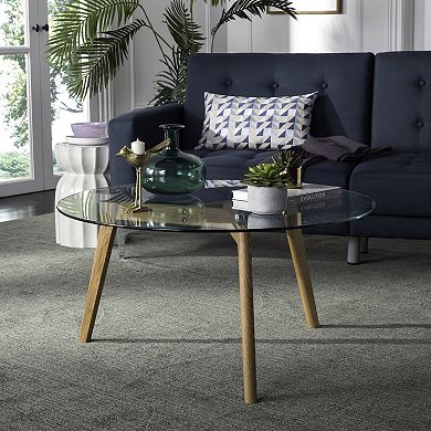 Safavieh Marjoram Round Glass Coffee Table