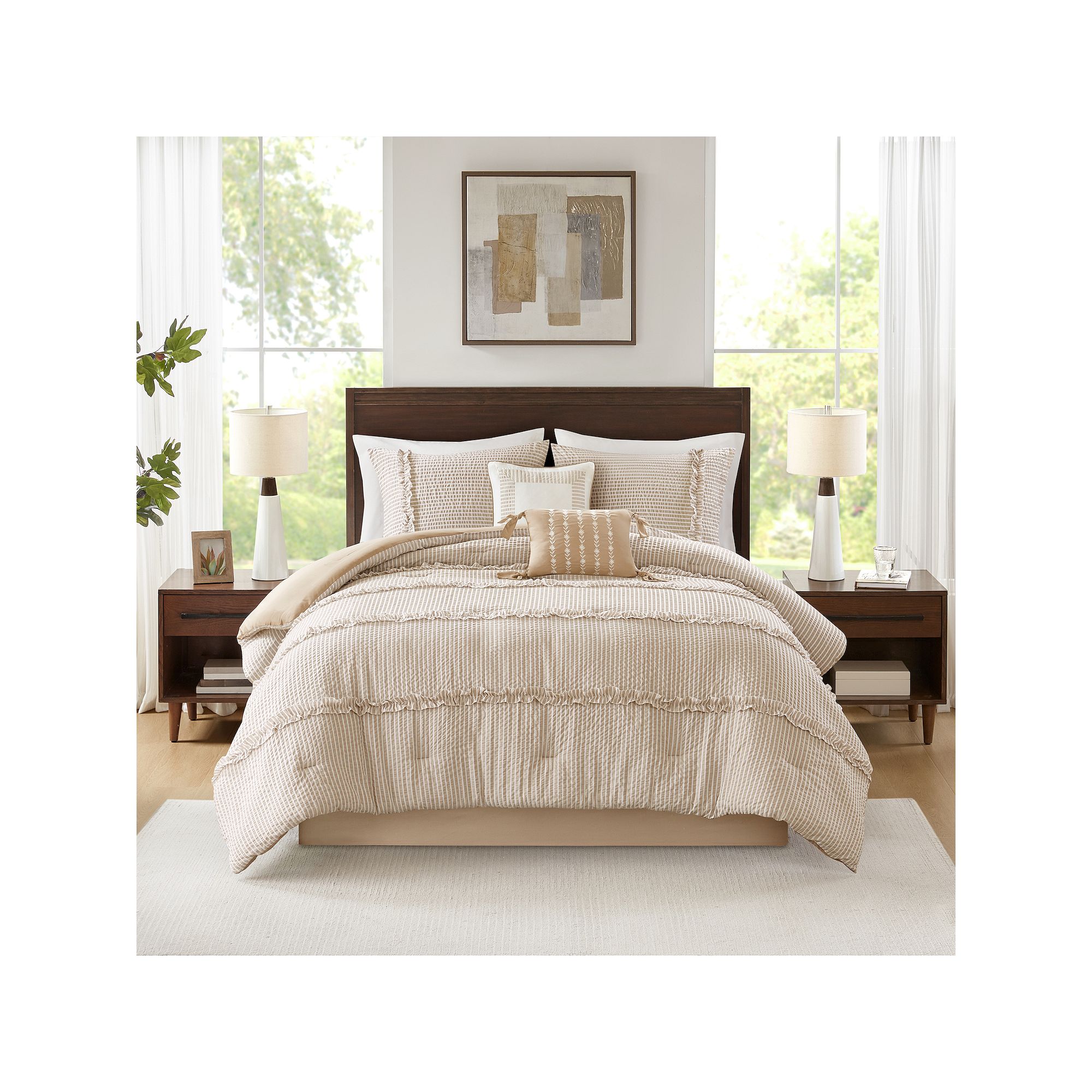 Madison Park June 6 pc Comforter Set with Coordinating Pillows