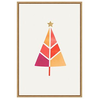 Little Christmas Tree By Kubistika Framed Canvas Wall Art Print