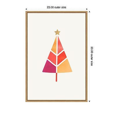 Little Christmas Tree By Kubistika Framed Canvas Wall Art Print