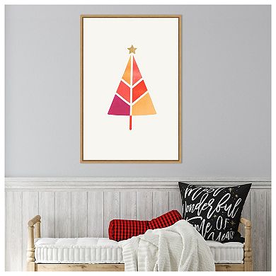 Little Christmas Tree By Kubistika Framed Canvas Wall Art Print