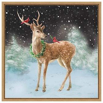 Woodland Celebration Iii Black By Danhui Nai Framed Canvas Wall Art Print