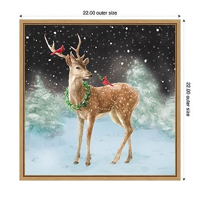 Woodland Celebration Iii Black By Danhui Nai Framed Canvas Wall Art Print