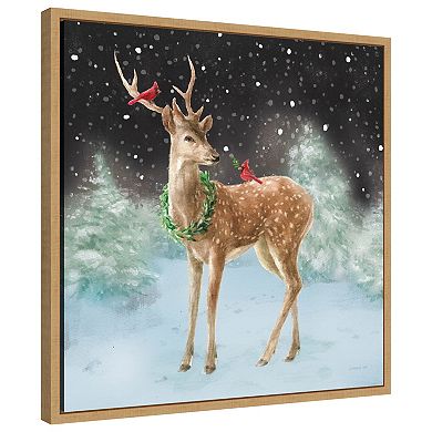 Woodland Celebration Iii Black By Danhui Nai Framed Canvas Wall Art Print