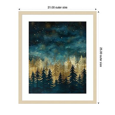 Teal And Tan 2 By Bilge Paksoylu Wood Framed Wall Art Print