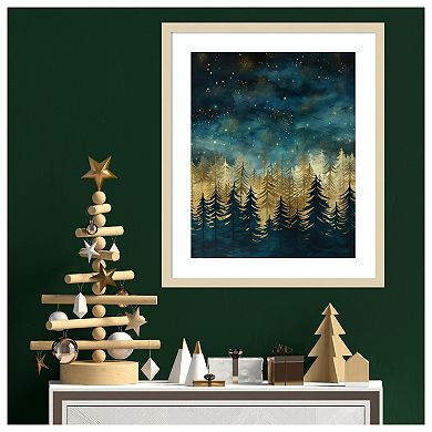 Teal And Tan 2 By Bilge Paksoylu Wood Framed Wall Art Print