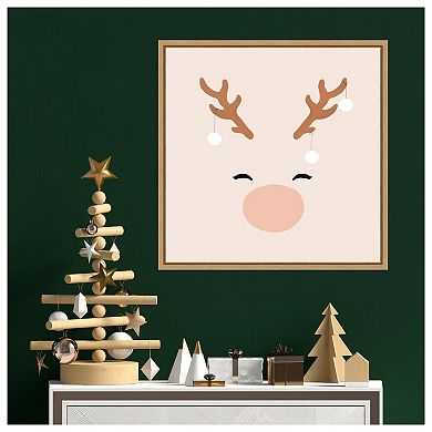 Deer And Baubles By Orara Studio Framed Canvas Wall Art Print