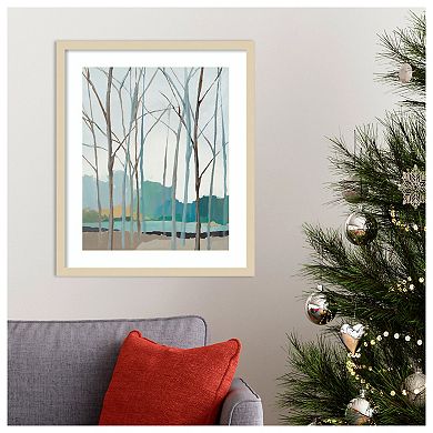 Winter Trees Ii By Isabelle Z Wood Framed Wall Art Print
