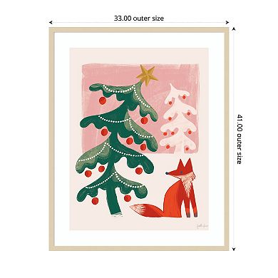 Retro Holiday Iii By Janelle Penner Wood Framed Wall Art Print