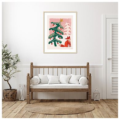 Retro Holiday Iii By Janelle Penner Wood Framed Wall Art Print