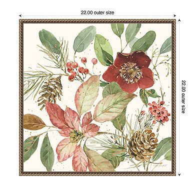 Winter Blooms Ii By Lisa Audit Framed Canvas Wall Art Print