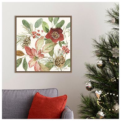 Winter Blooms Ii By Lisa Audit Framed Canvas Wall Art Print