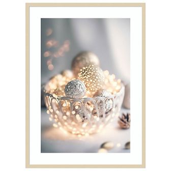Grey Bowl Still Life By Treechild Wood Framed Wall Art Print