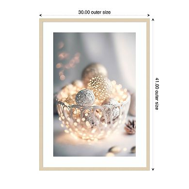 Grey Bowl Still Life By Treechild Wood Framed Wall Art Print
