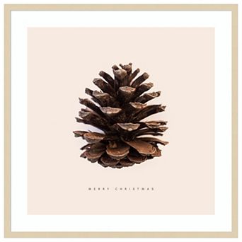 Merry Christmas No 1 By Florent Bodart Wood Framed Wall Art Print