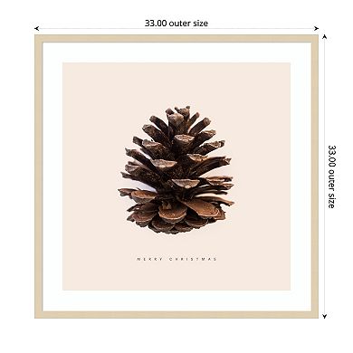 Merry Christmas No 1 By Florent Bodart Wood Framed Wall Art Print
