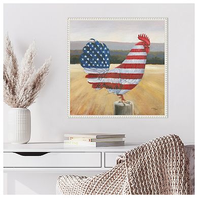 American Rooster By Wellington Studio Framed Canvas Wall Art Print