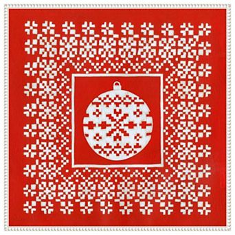 Fair Isle Snowflake V By Chariklia Zarris Framed Canvas Wall Art Print