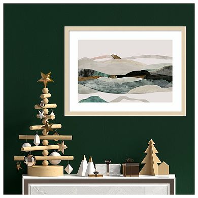 Winter In The Mountains By Pi Studio Wood Framed Wall Art Print