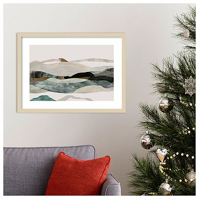 Winter In The Mountains By Pi Studio Wood Framed Wall Art Print