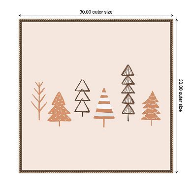 Winter Trees Illustration By Orara Studio Framed Canvas Wall Art Print