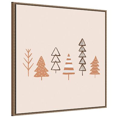 Winter Trees Illustration By Orara Studio Framed Canvas Wall Art Print