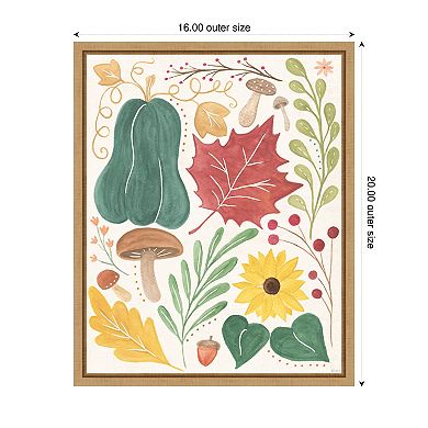 Mod Harvest Ii By Veronique Charron Framed Canvas Wall Art Print