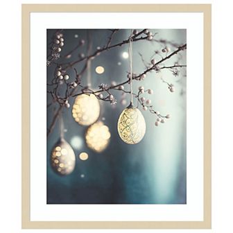 Beautiful Easter Eggs By Treechild Wood Framed Wall Art Print