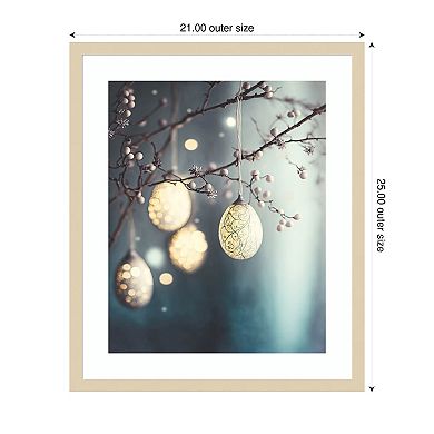 Beautiful Easter Eggs By Treechild Wood Framed Wall Art Print