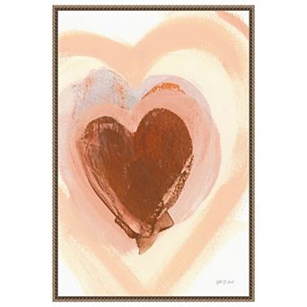 Baby Love Heart By Yvette St. Amant Framed Canvas Wall Art Print