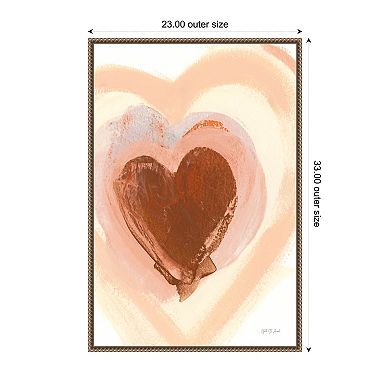 Baby Love Heart By Yvette St. Amant Framed Canvas Wall Art Print