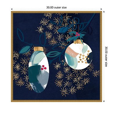 Crafty Blue Christmas I By Jennifer Paxton Parker Framed Canvas Wall Art Print
