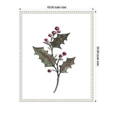December Holly By Amanda Cook Framed Canvas Wall Art Print