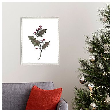 December Holly By Amanda Cook Framed Canvas Wall Art Print