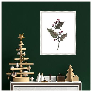 December Holly By Amanda Cook Framed Canvas Wall Art Print